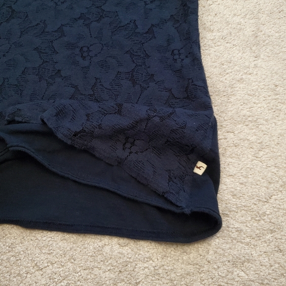 Hollister navy lace racer back sleeveless tank top XS - Picture 2 of 4